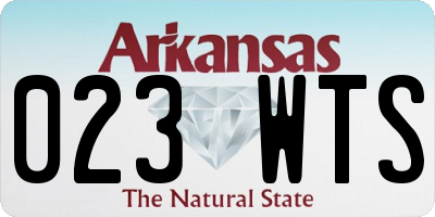 AR license plate 023WTS