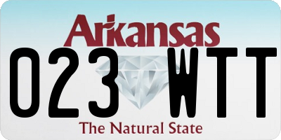 AR license plate 023WTT