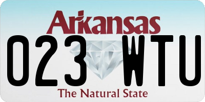AR license plate 023WTU
