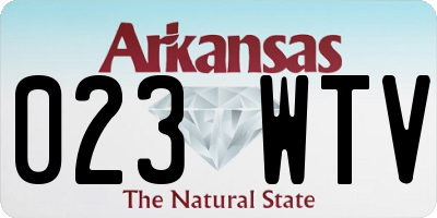 AR license plate 023WTV