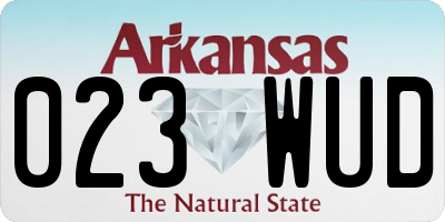 AR license plate 023WUD