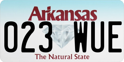 AR license plate 023WUE