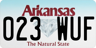AR license plate 023WUF