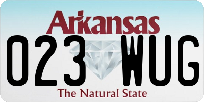 AR license plate 023WUG