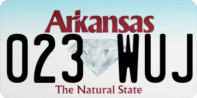 AR license plate 023WUJ