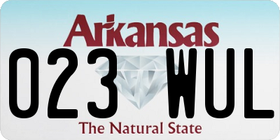 AR license plate 023WUL