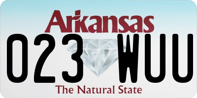 AR license plate 023WUU