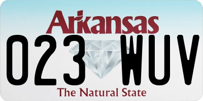 AR license plate 023WUV