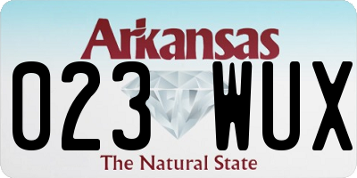 AR license plate 023WUX