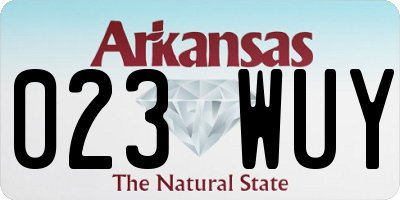 AR license plate 023WUY