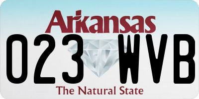 AR license plate 023WVB