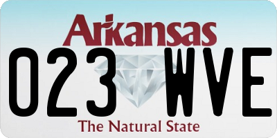 AR license plate 023WVE