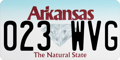 AR license plate 023WVG