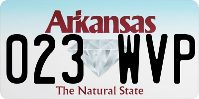 AR license plate 023WVP