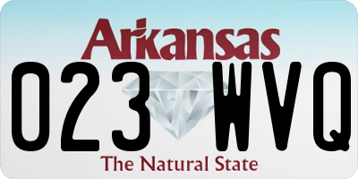 AR license plate 023WVQ