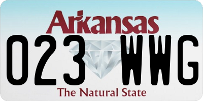 AR license plate 023WWG