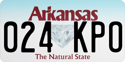 AR license plate 024KPO