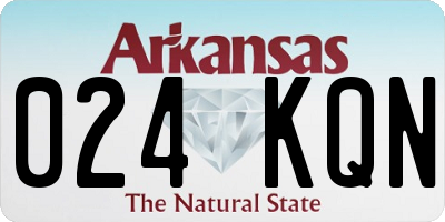 AR license plate 024KQN