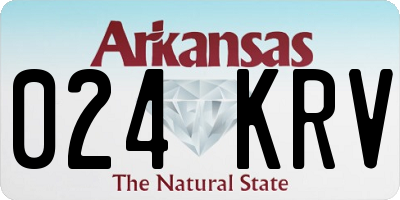 AR license plate 024KRV