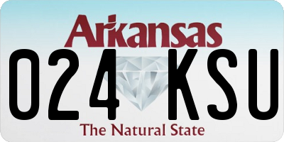 AR license plate 024KSU