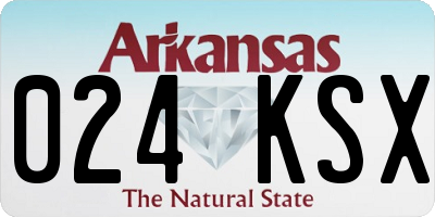 AR license plate 024KSX