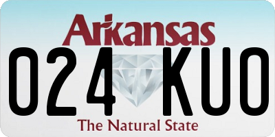 AR license plate 024KUO