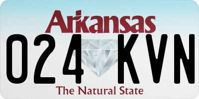 AR license plate 024KVN