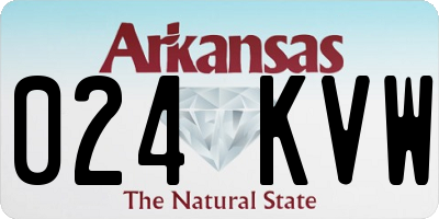 AR license plate 024KVW