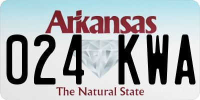 AR license plate 024KWA