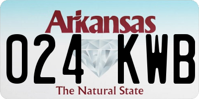 AR license plate 024KWB