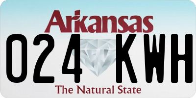 AR license plate 024KWH