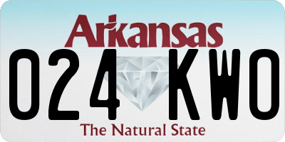 AR license plate 024KWO