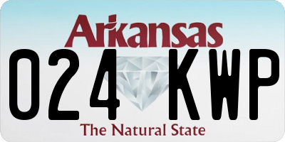 AR license plate 024KWP