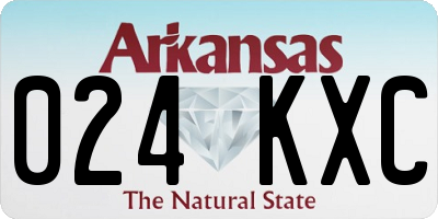 AR license plate 024KXC
