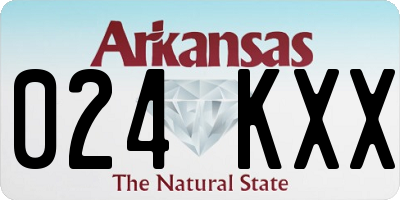 AR license plate 024KXX