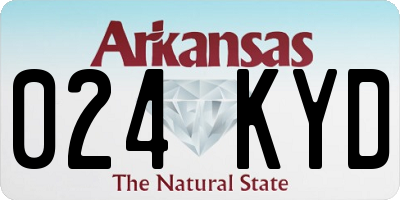 AR license plate 024KYD