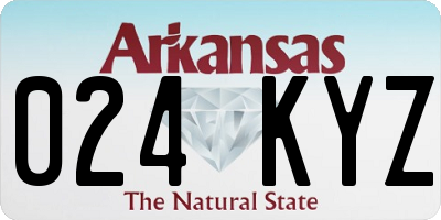 AR license plate 024KYZ