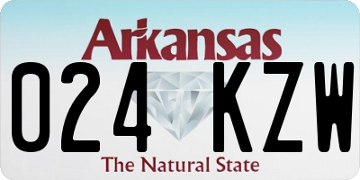 AR license plate 024KZW