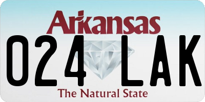 AR license plate 024LAK