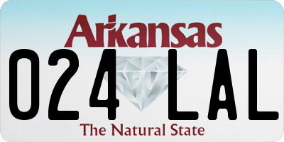 AR license plate 024LAL