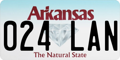 AR license plate 024LAN