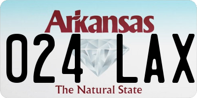 AR license plate 024LAX