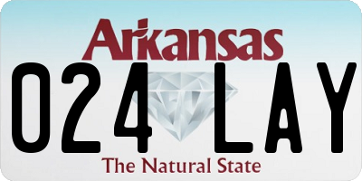 AR license plate 024LAY