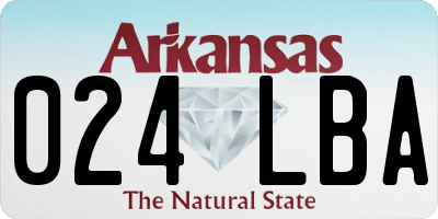 AR license plate 024LBA