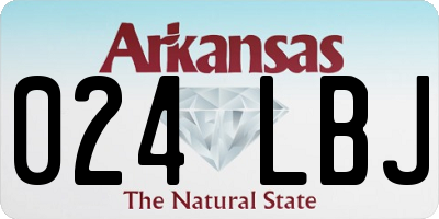 AR license plate 024LBJ