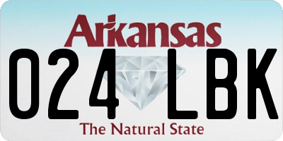 AR license plate 024LBK