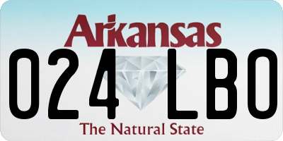 AR license plate 024LBO
