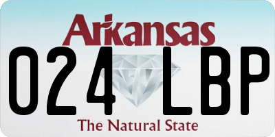 AR license plate 024LBP