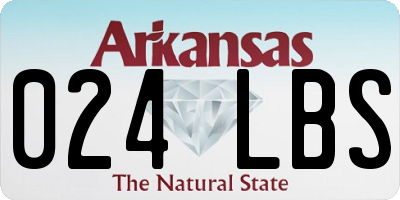 AR license plate 024LBS
