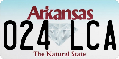 AR license plate 024LCA